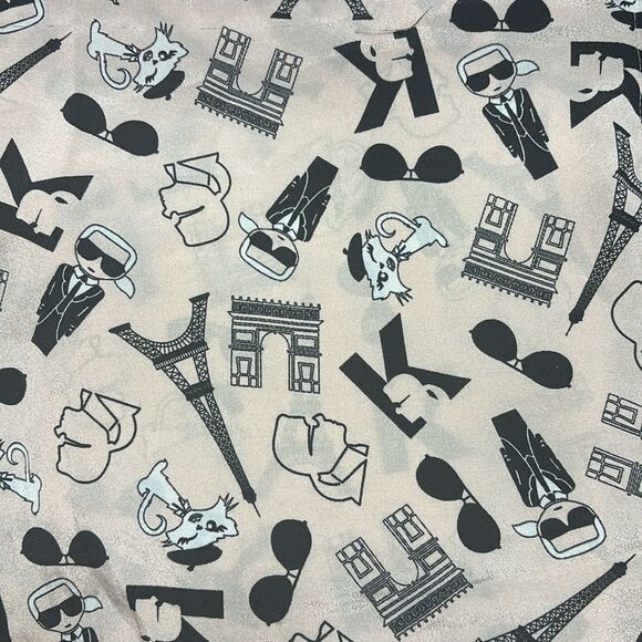 Karl Lagerfeld Paris Printed Button Front Blouse XL - Picture 3 of 10